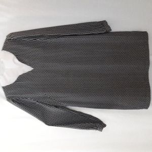 Lila Rose Women Shift Dress Size 8 Black White Long Sleeves